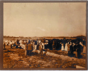 A 1919 land auction in Delray drew quite a crowd. The boom coincided with the opening of Plastridge Insurance. Photo provided by the Delray Beach Historical Society
